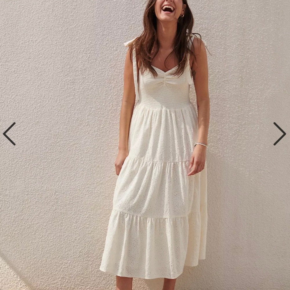 Madewell Ivory Eyelet Dress